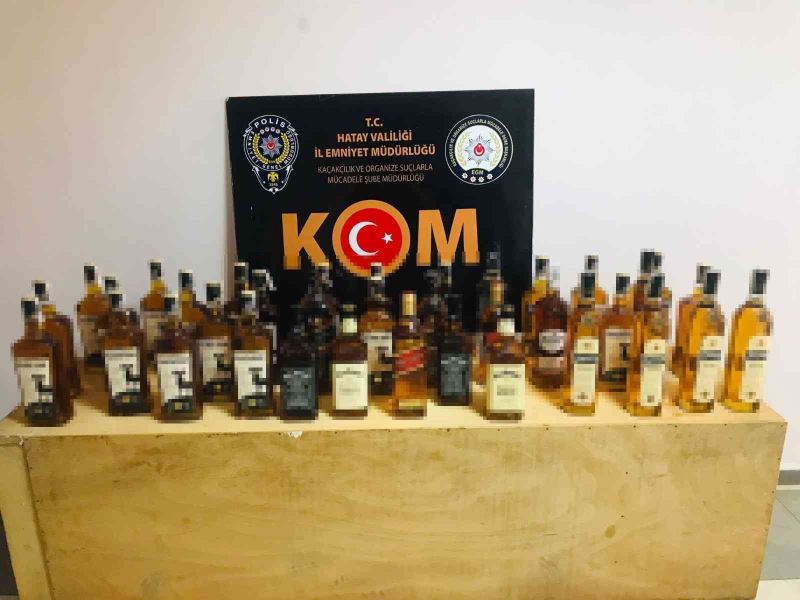 Hatay’da 36 şişe kaçak içki ele geçirildi
