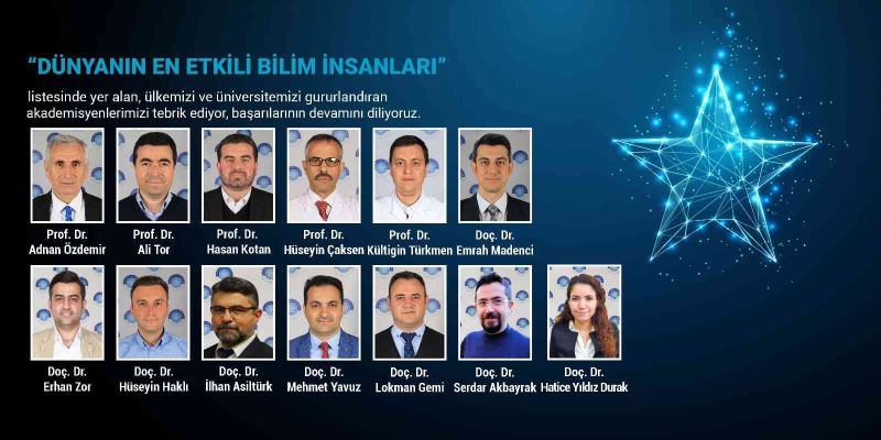 NEÜ’den 13 Akademisyen “Dünyanın En Etkili Bilim İnsanları” listesinde
