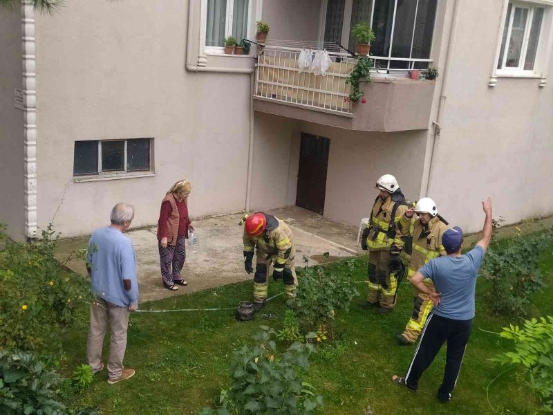 Balkonda patlayan tüp paniğe neden oldu
