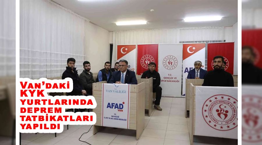 Van’daki KYK yurtlarında deprem tatbikatları yapıldı