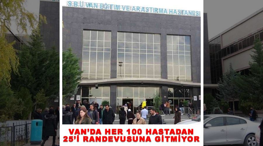 Van’da her 100 hastadan 25’i randevusuna gitmiyor