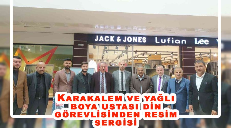 Karakalem ve yağlı boya ustası din görevlisinden resim sergisi