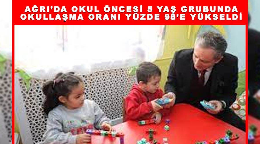 Ağrı’da okul öncesi 5 yaş grubunda okullaşma oranı yüzde 98’e yükseldi