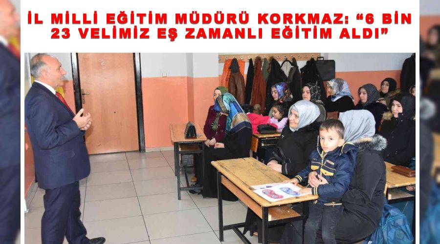 İl Milli Eğitim Müdürü Korkmaz: “6 bin 23 velimiz eş zamanlı eğitim aldı”