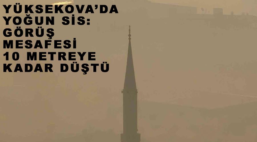 Yüksekova’da yoğun sis: Görüş mesafesi 10 metreye kadar düştü