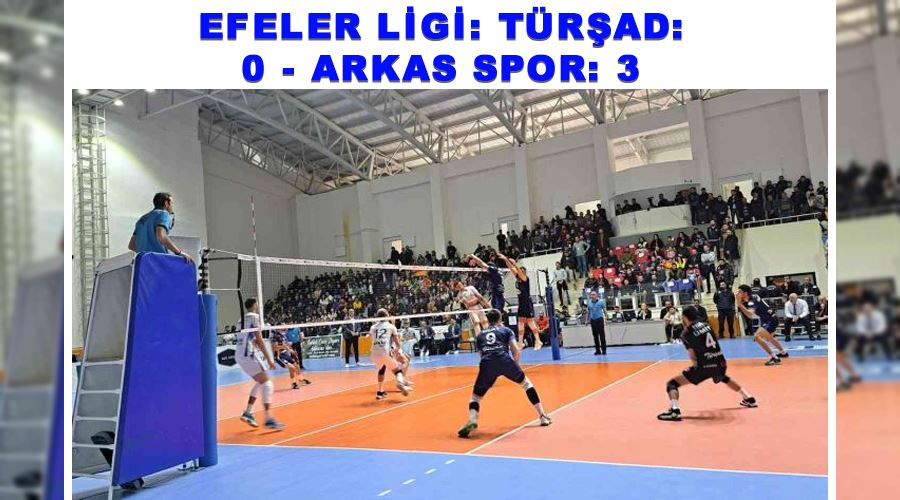 Efeler Ligi: TÜRŞAD: 0 - Arkas Spor: 3