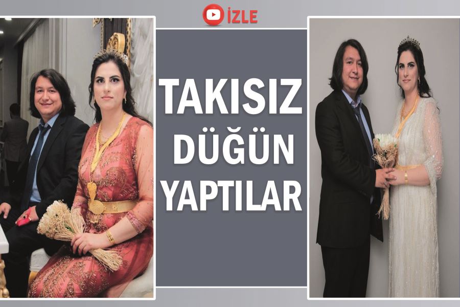 Takısız düğün yaptılar