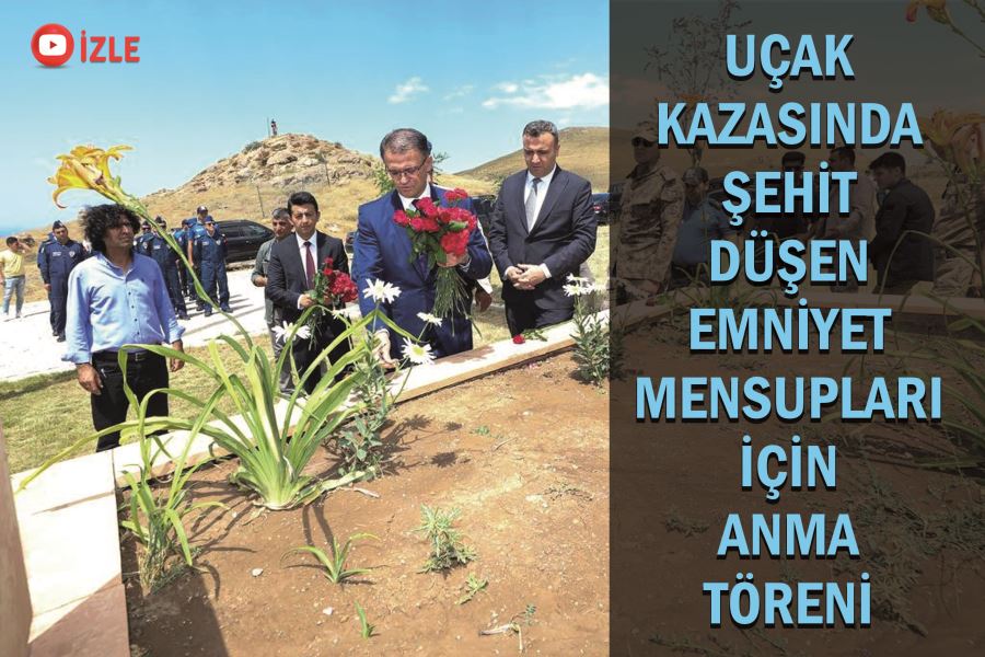 Uçak kazasında şehit düşen emniyet mensupları için anma töreni