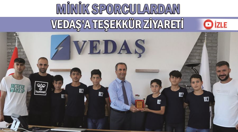 Minik sporculardan VEDAŞ’a teşekkür ziyareti