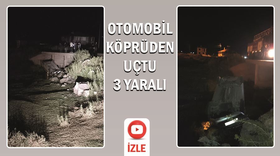 Otomobil köprüden uçtu, 3 yaralı