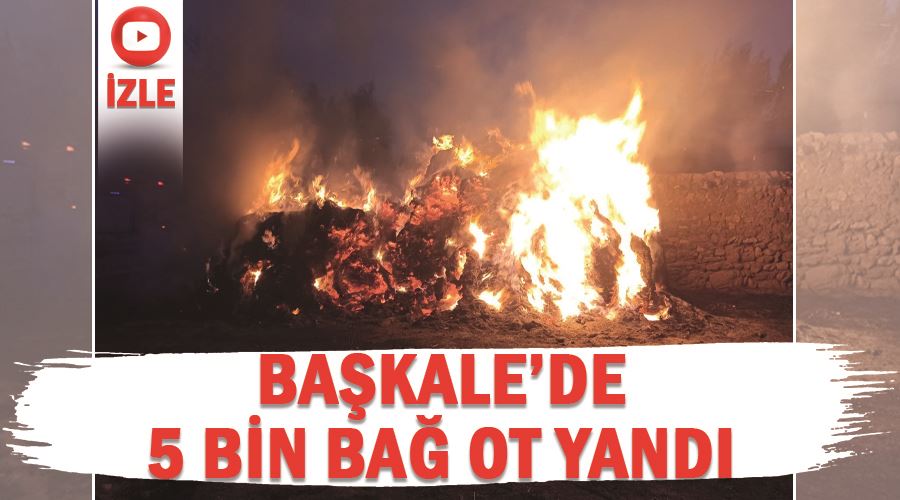 Başkale’de 5 bin bağ ot yandı