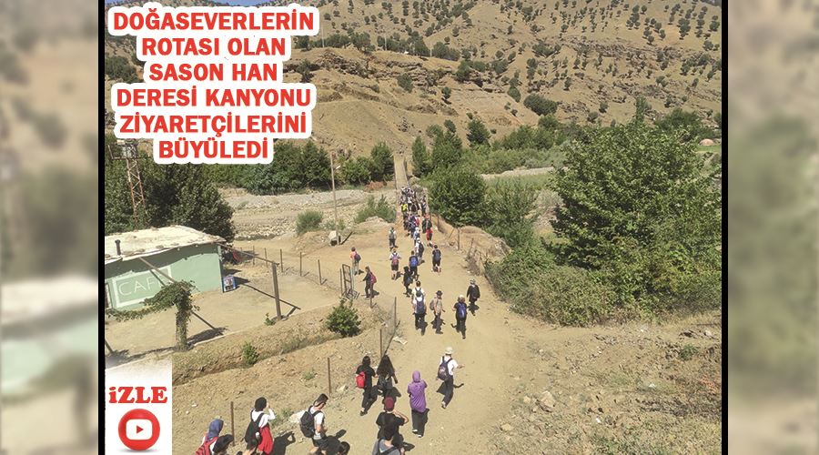Doğaseverlerin rotası olan Sason Han Deresi kanyonu ziyaretçilerini büyüledi