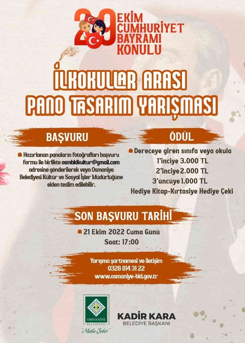 Osmaniye’de “29 Ekim Cumhuriyet Bayramı” temalı resim yarışması
