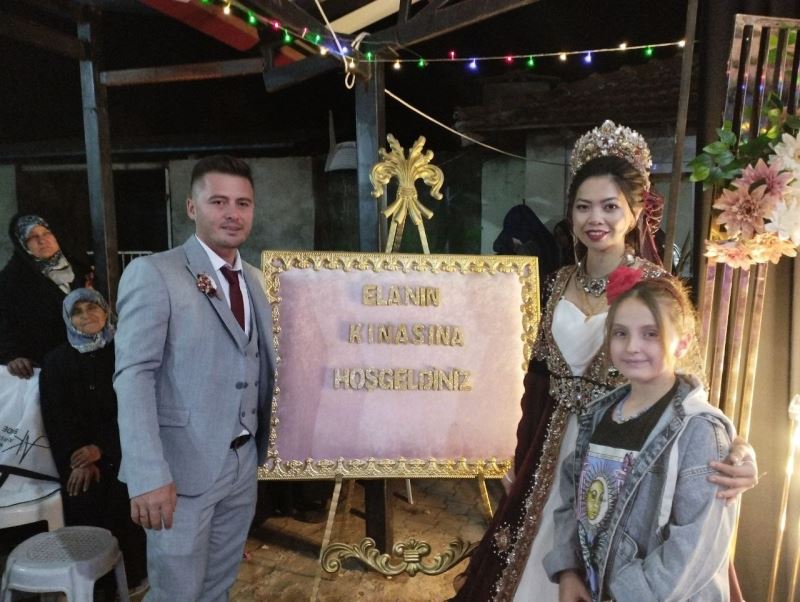 Filipinler’den köye gelin geldi
