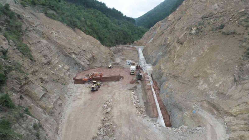Eskipazar haslı göletinde çalışmalar devam ediyor
