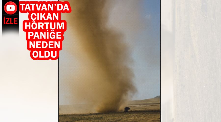 Tatvan’da çıkan hortum paniğe neden oldu