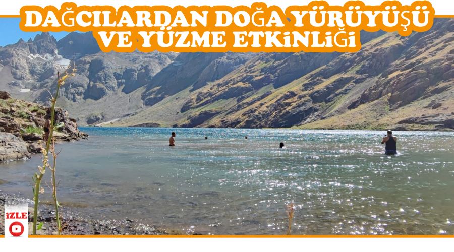 Dağcılardan doğa yürüyüşü ve yüzme etkinliği