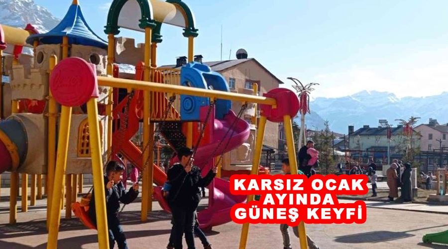 Karsız ocak ayında güneş keyfi