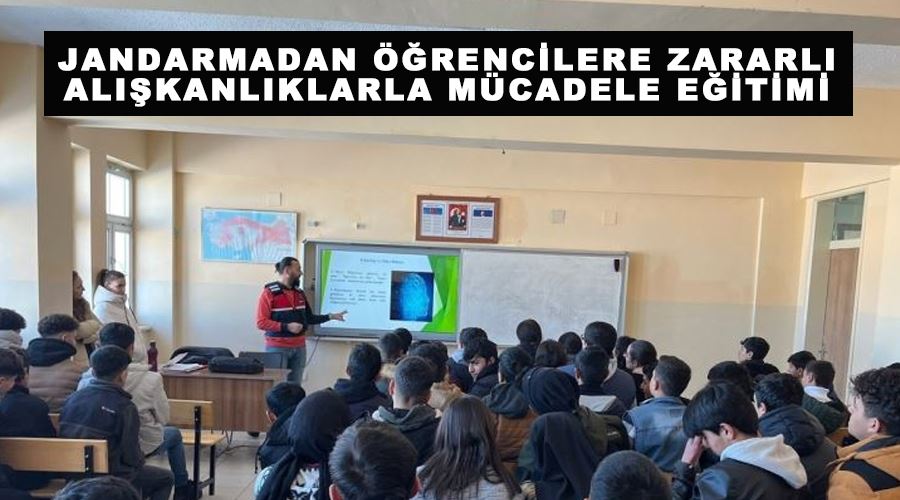 Jandarmadan öğrencilere zararlı alışkanlıklarla mücadele eğitimi