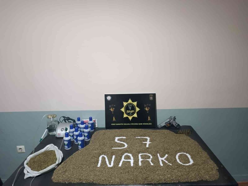 Sinop’ta 5 şüpheli 2 kilo bonzai ile yakalandı
