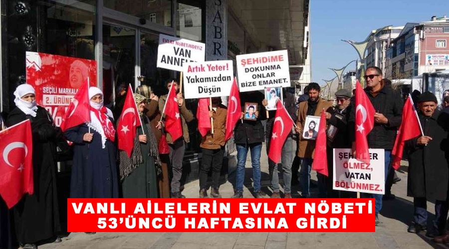 Vanlı ailelerin evlat nöbeti 53’üncü haftasına girdi