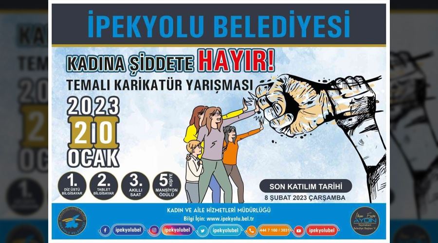 İpekyolu’nda “Kadına Şiddete Kayır” konulu karikatür yarışması