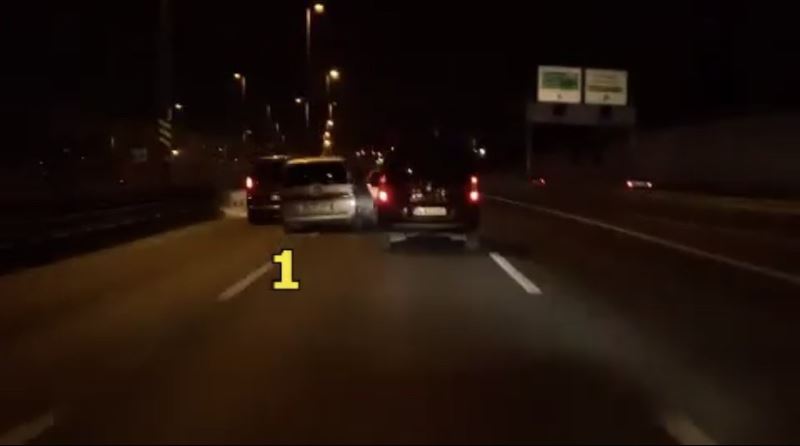 E-5 Karayolu’nda “makas” terörü kamerada: Sürücüye ceza yağdı

