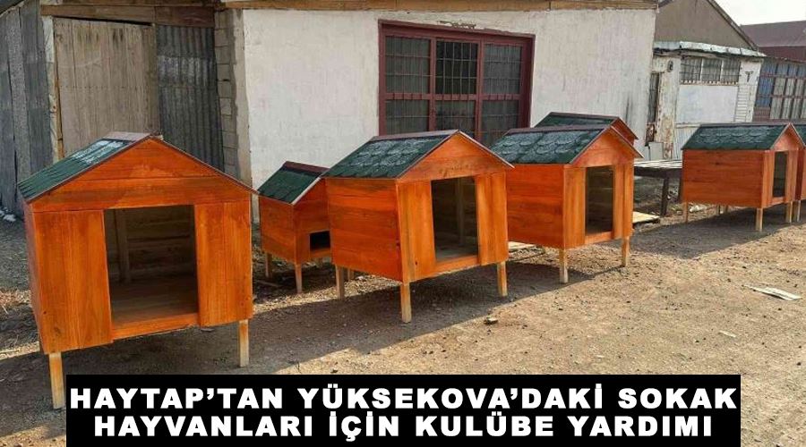 HAYTAP’tan Yüksekova’daki sokak hayvanları için kulübe yardımı