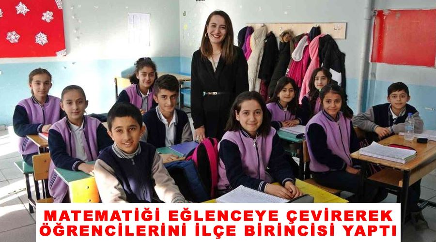 Matematiği eğlenceye çevirerek öğrencilerini ilçe birincisi yaptı
