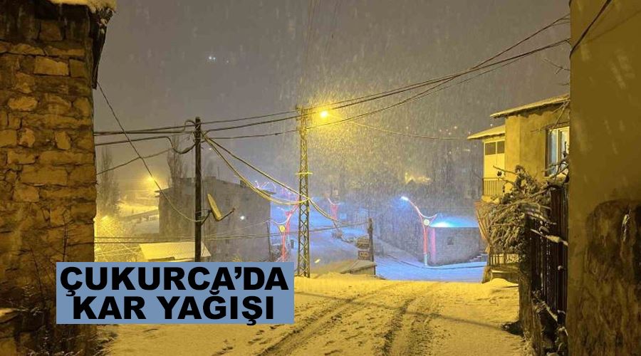 Çukurca’da kar yağışı
