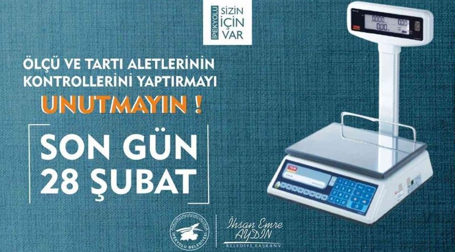 İpekyolu Belediyesinden ‘ölçü ve tartı aletleri için muayene’ uyarısı