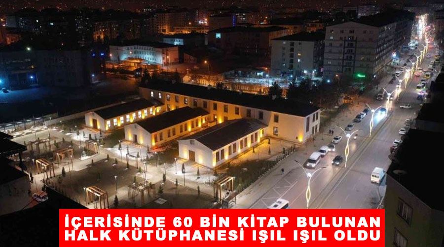 İçerisinde 60 bin kitap bulunan halk kütüphanesi ışıl ışıl oldu