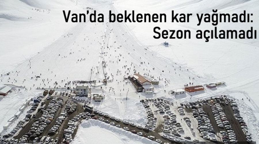 Van’da beklenen kar yağmadı: Kayak sezonu açılamadı