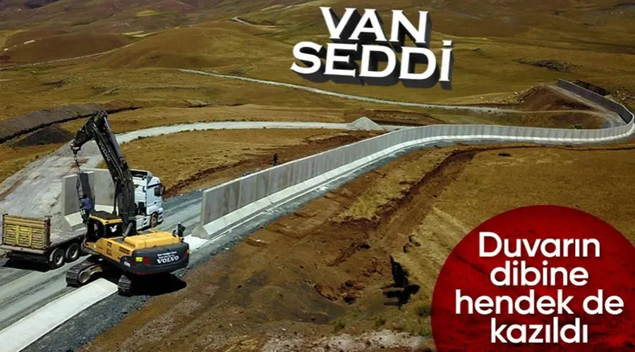 Van-İran sınırına 145 kilometre beton duvar örüldü ve hendek kazılıyor