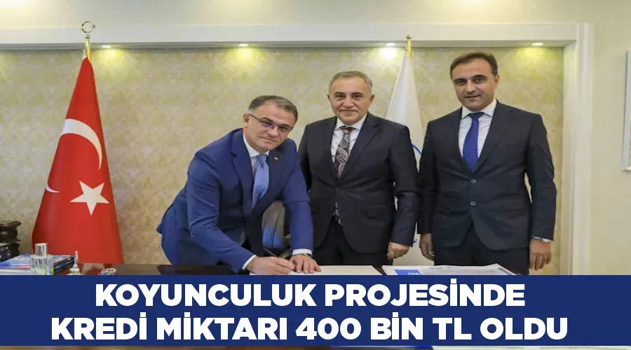 Koyunculuk projesinde kredi miktarı 400 bin TL oldu