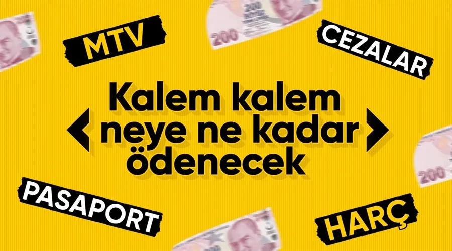 Yeniden derleme oranı ile yeni vergi, harç ve ceza tutarları