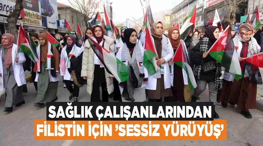 Sağlık çalışanlarından Filistin için ’sessiz yürüyüş’