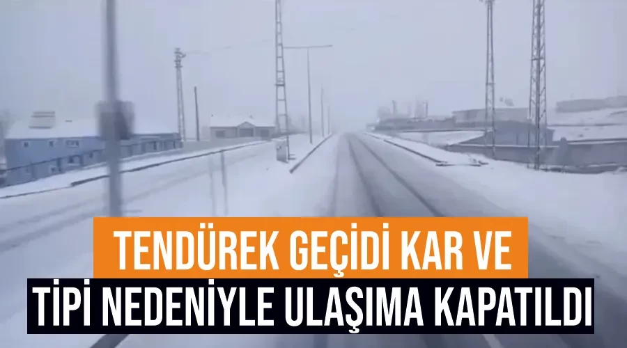 Tendürek Geçidi kar ve tipi nedeniyle ulaşıma kapatıldı