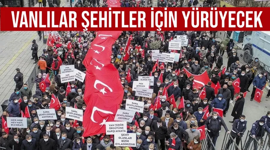 Vanlılar şehitler için yürüyecek