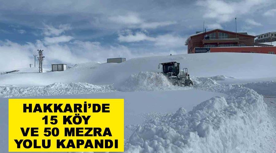 Hakkari’de 15 köy ve 50 mezra yolu kapandı
