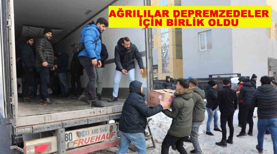 Ağrılılar depremzedeler için birlik oldu