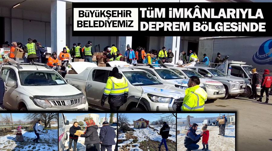 Van Büyükşehir Belediyesi tüm imkânlarıyla deprem bölgesinde