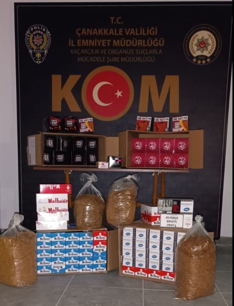 Çanakkale’de kaçak sigara operasyonu
