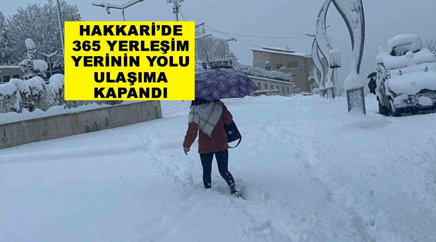 Hakkari’de 365 yerleşim yerinin yolu ulaşıma kapandı
