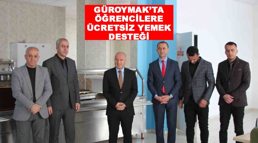 Güroymak’ta öğrencilere ücretsiz yemek desteği