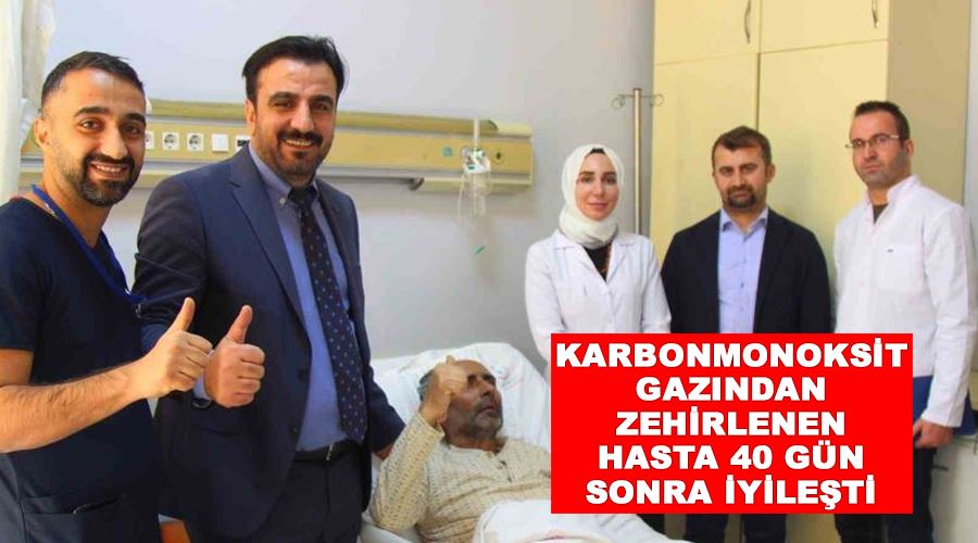 Karbonmonoksit gazından zehirlenen hasta 40 gün sonra iyileşti