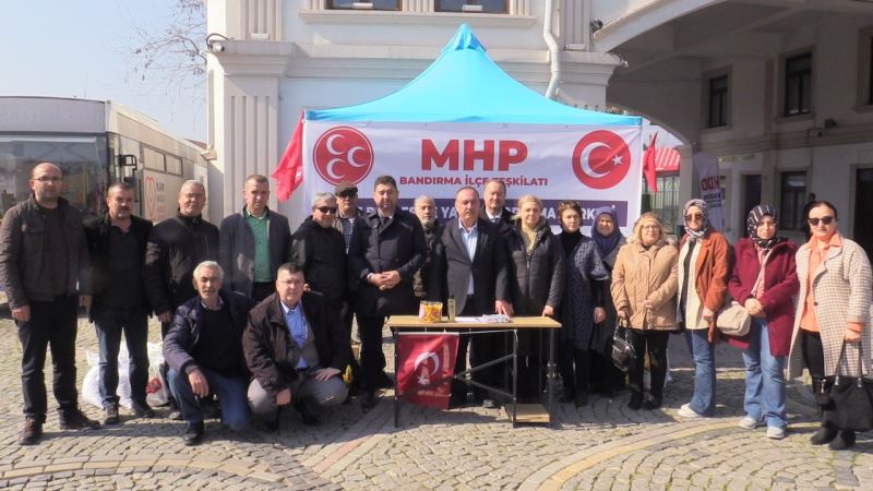 MHP Bandırma ilçe teşkilatından deprem bölgesine gıda desteği

