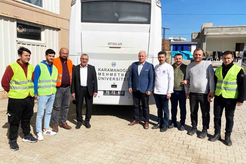 KMÜ deprem bölgesinde aşevi kurdu
