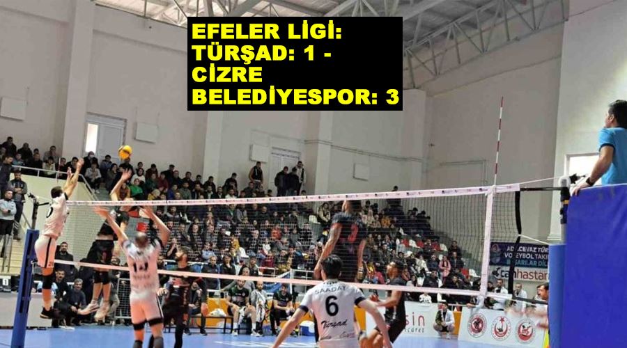 Efeler Ligi: Türşad: 1 - Cizre Belediyespor: 3