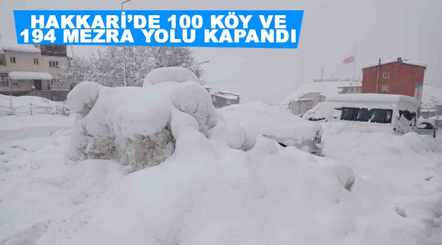 Hakkari’de 100 köy ve 194 mezra yolu kapandı
